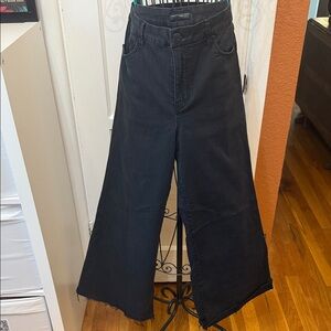 Kut from the Kloth Meg Black Wide-Leg Jeans-Sz 8